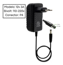 Fonte 12v 3a Estabilizada Bivolt Para Fita Led Cftv Roteador