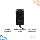 Fonte 12v 3a Estabilizada Bivolt Para Fita Led Cftv Roteador