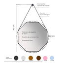 Espelho Adnet Octogonal com Alça